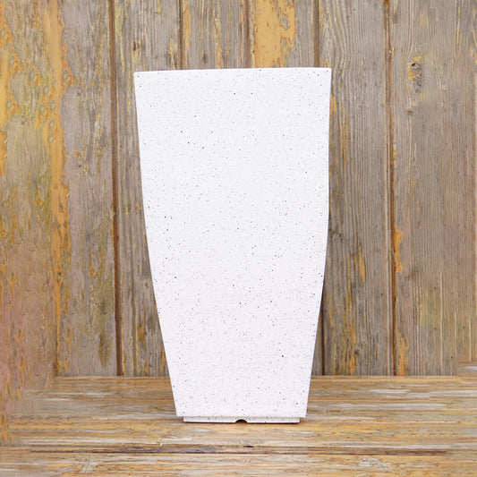 Cubica Marble White Atul Gardenia Unbreakable Indoor & Outdoor Planter | 24 Inch