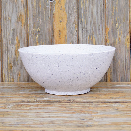 Curvy Marble White Atul Gardenia Unbreakable Indoor & Outdoor Planter | 18 Inch