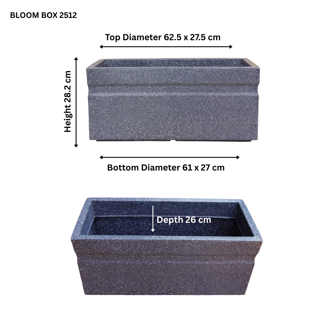 Bloom Box Gery Stone Atul Gardenia Unbreakable Indoor & Outdoor Planter | 25 Inch