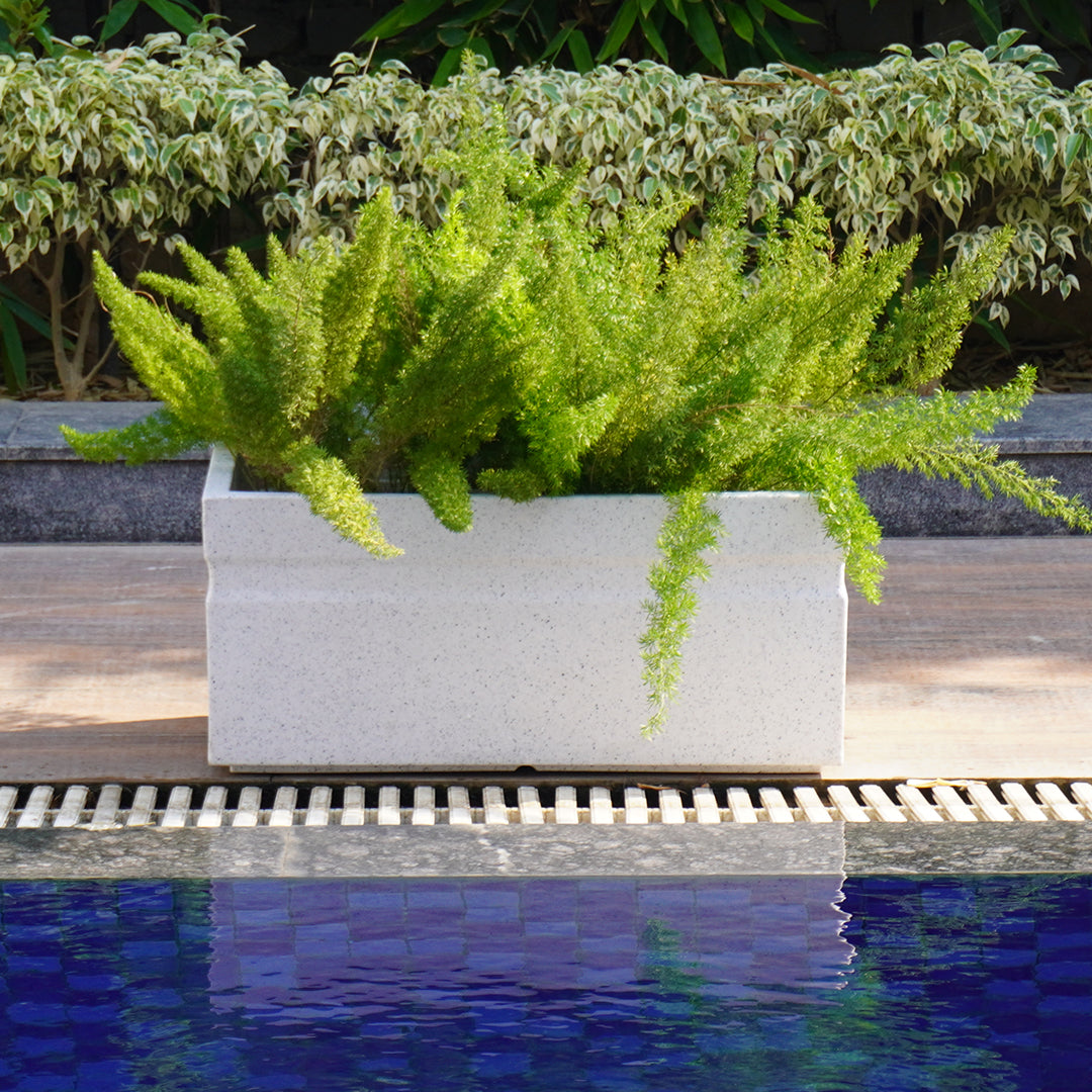 Bloom Box Marble White Atul Gardenia Unbreakable Indoor & Outdoor Planter | 25 Inch