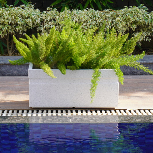 Bloom Box Marble White Atul Gardenia Unbreakable Indoor & Outdoor Planter | 25 Inch