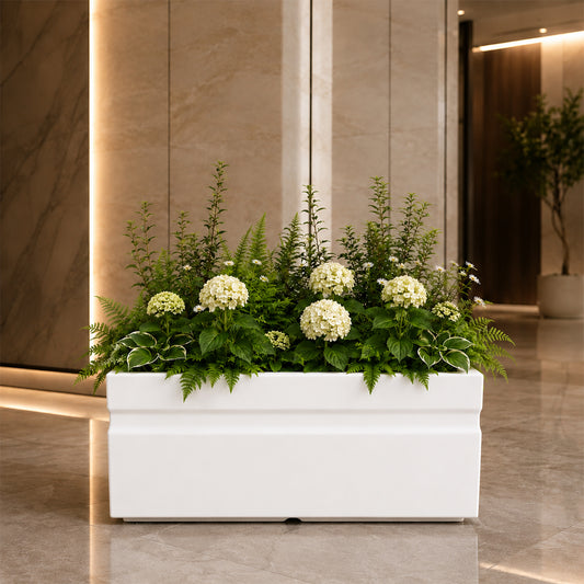 Bloom Box White Atul Gardenia Unbreakable Indoor & Outdoor Planter | 25 Inch