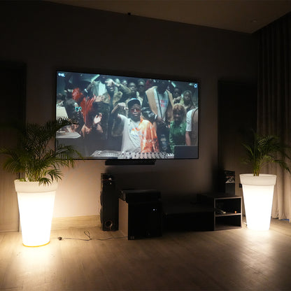 Bloom White LED Atul Gardenia Unbreakable Indoor & Outdoor Planter