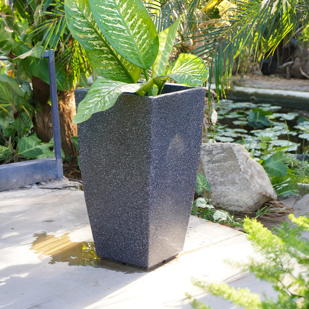 Cubica Gery Stone Atul Gardenia Unbreakable Indoor & Outdoor Planter | 24 Inch