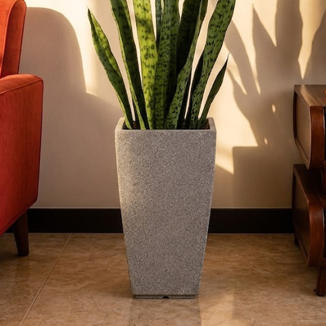 Cubica Mosaic Grey Atul Gardenia Unbreakable Indoor & Outdoor Planter | 24 Inch