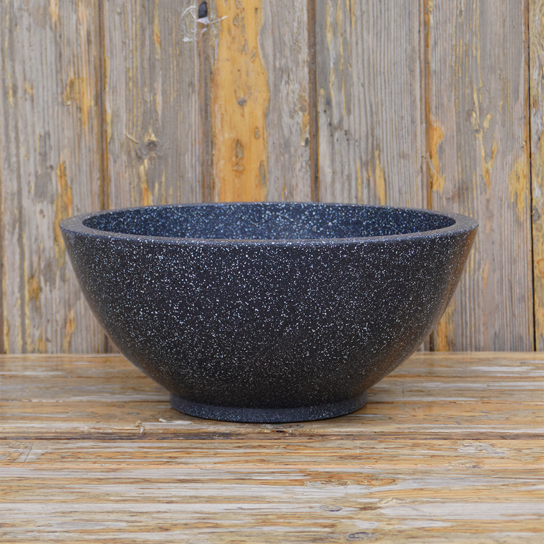 Curvy Grey Stone Atul Gardenia Unbreakable Indoor & Outdoor Planter | 18 Inch
