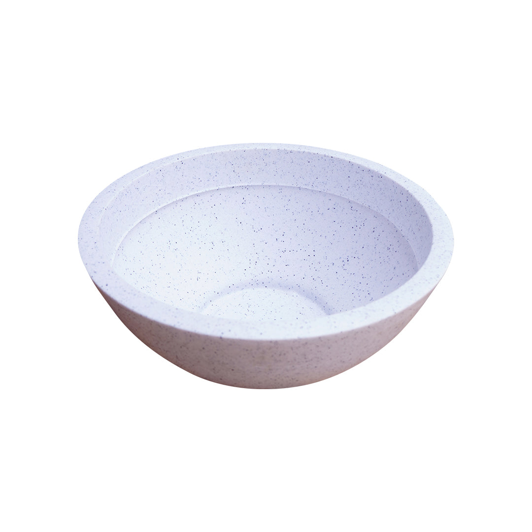 Curvy Marble White Atul Gardenia Unbreakable Indoor & Outdoor Planter | 18 Inch