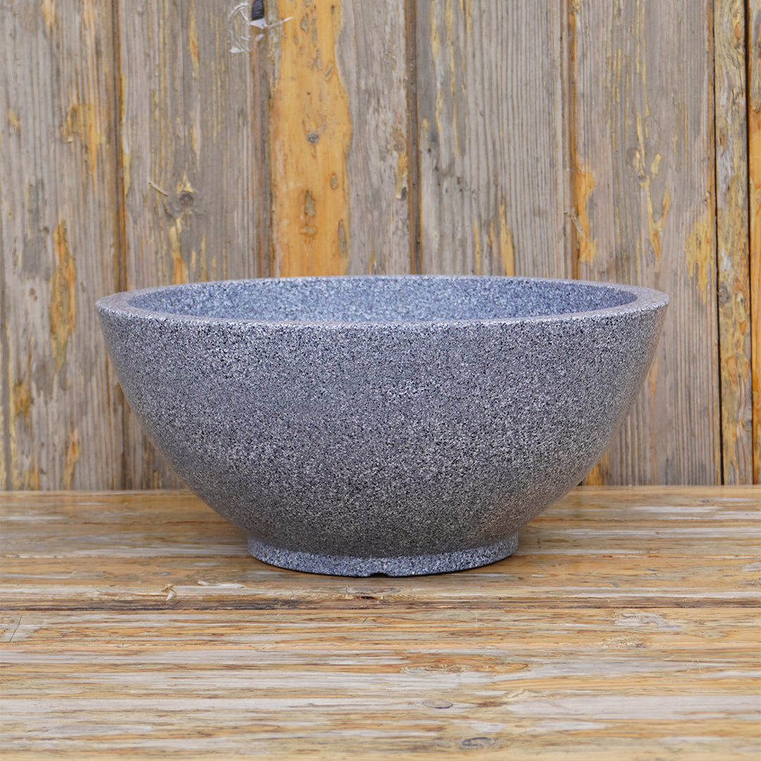 Curvy Mosaic Grey Atul Gardenia Unbreakable Indoor & Outdoor Planter | 18 Inch