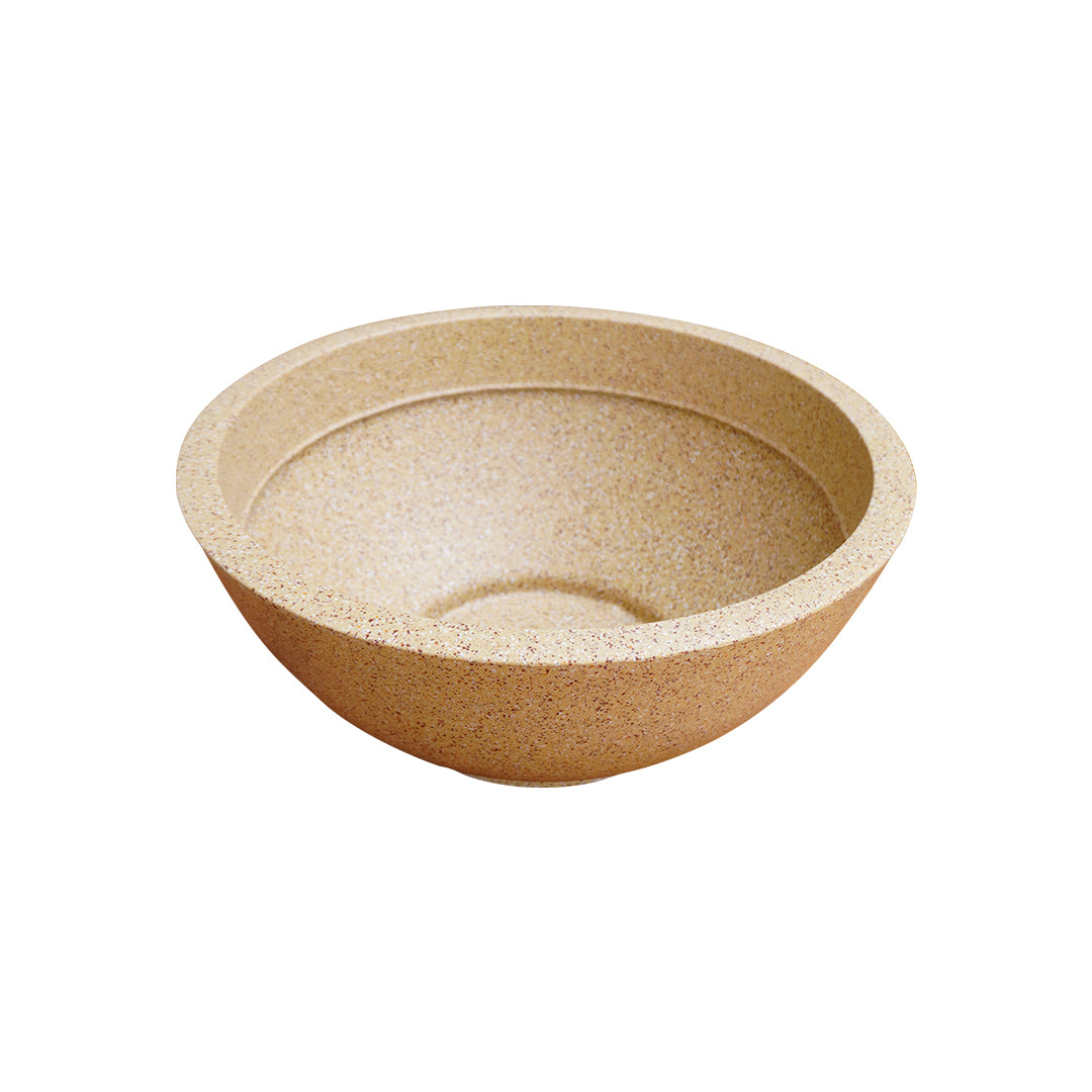 Curvy Sand Stone Atul Gardenia Unbreakable Indoor & Outdoor Planter | 18 Inch