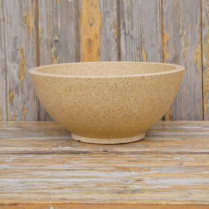 Curvy Sand Stone Atul Gardenia Unbreakable Indoor & Outdoor Planter | 18 Inch