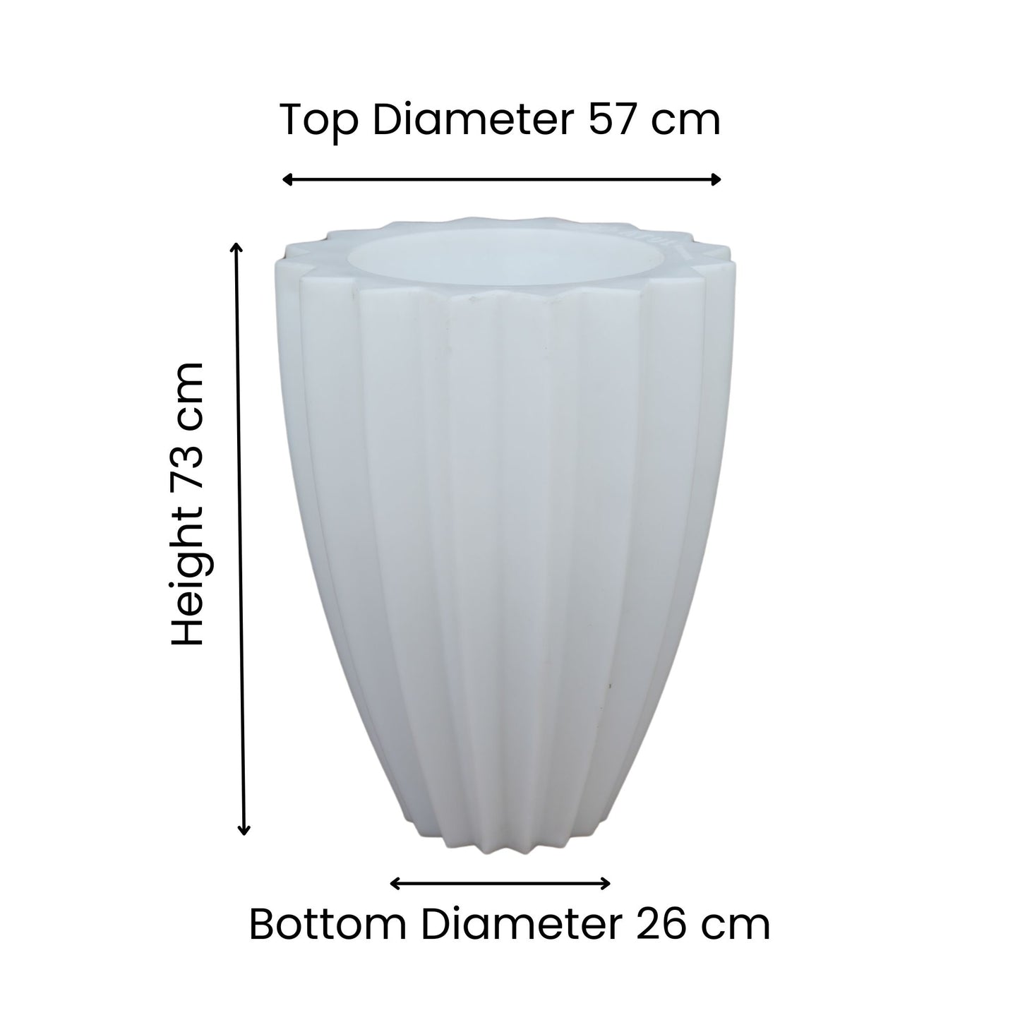 Flora White LED Atul Gardenia Unbreakable Indoor & Outdoor Planter