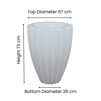 Flora White LED Atul Gardenia Unbreakable Indoor & Outdoor Planter