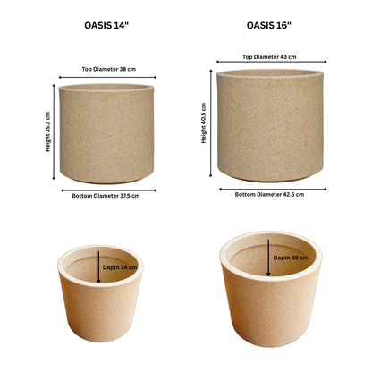 Oasis Sand Stone Atul Gardenia Unbreakable Indoor & Outdoor Planter