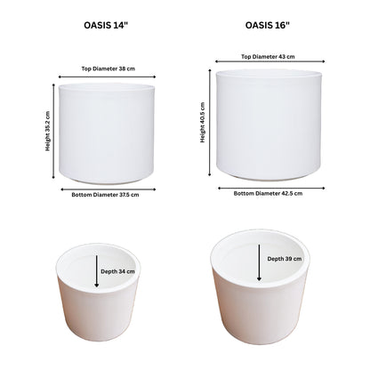Oasis White Atul Gardenia Unbreakable Indoor & Outdoor Planter