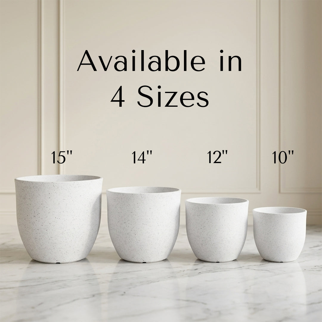 Ovalo Marble White Atul Gardenia Unbreakable Indoor & Outdoor Planter
