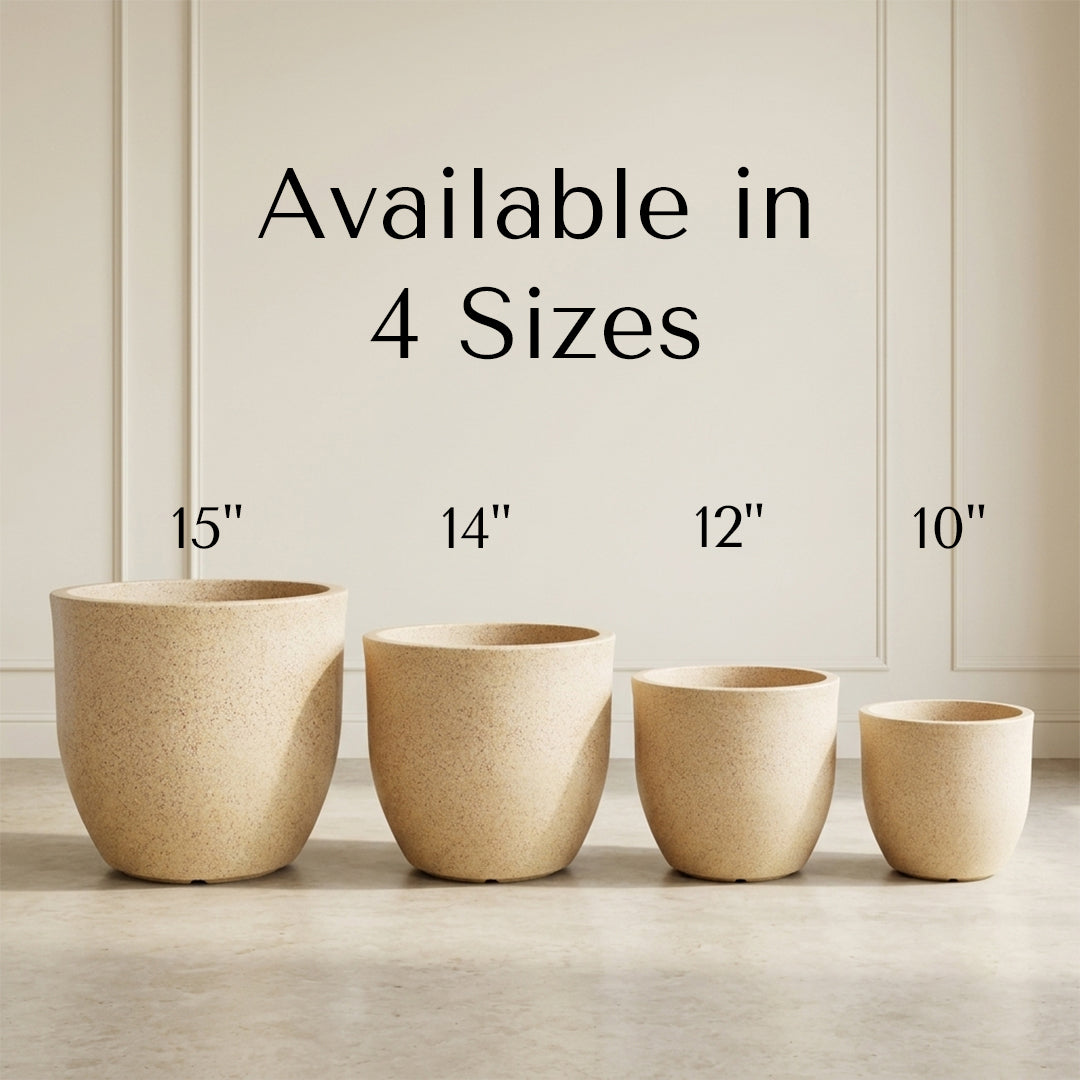 Ovalo Sand Stone Atul Gardenia Unbreakable Indoor & Outdoor Planter