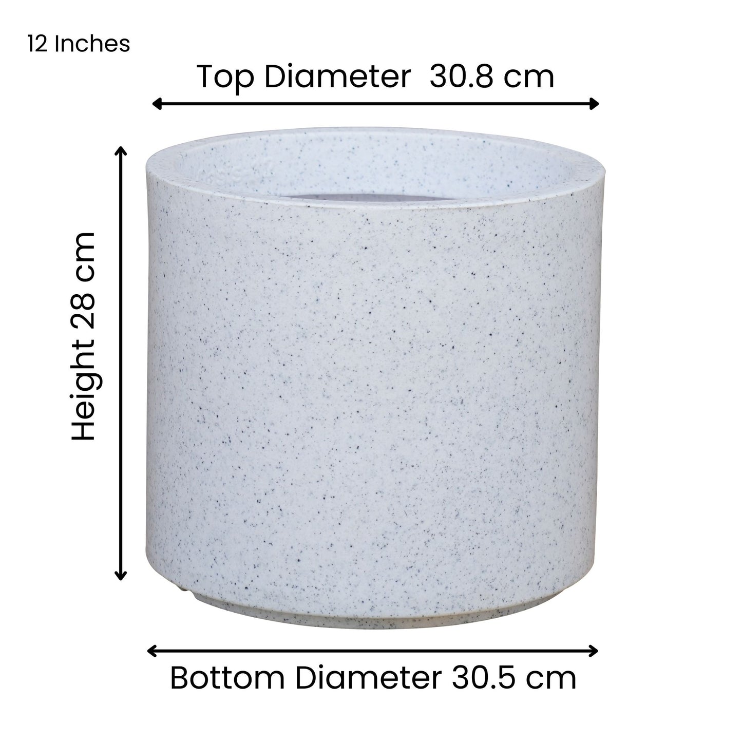 Oasis Marble White Atul Gardenia Unbreakable Indoor & Outdoor Planter