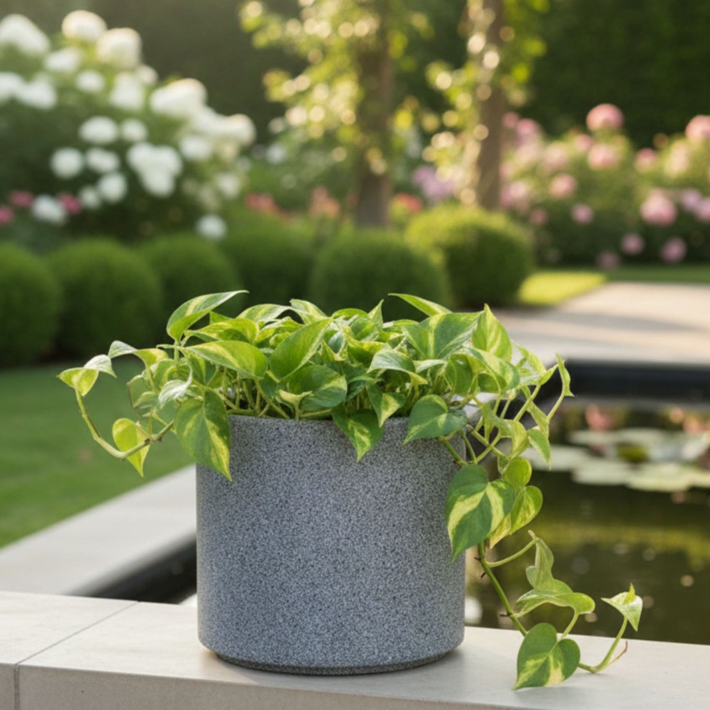 Oasis Mosaic Grey Atul Gardenia Unbreakable Indoor & Outdoor Planter