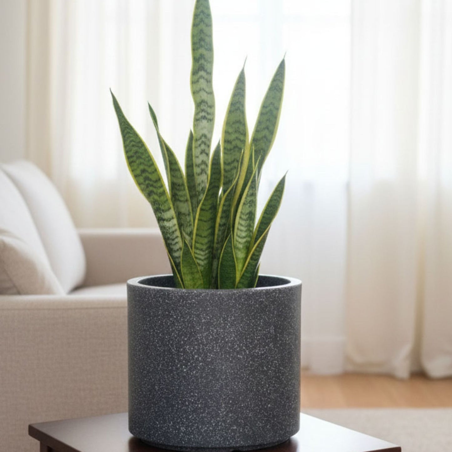 Oasis Grey Stone Atul Gardenia Unbreakable Indoor & Outdoor Planter