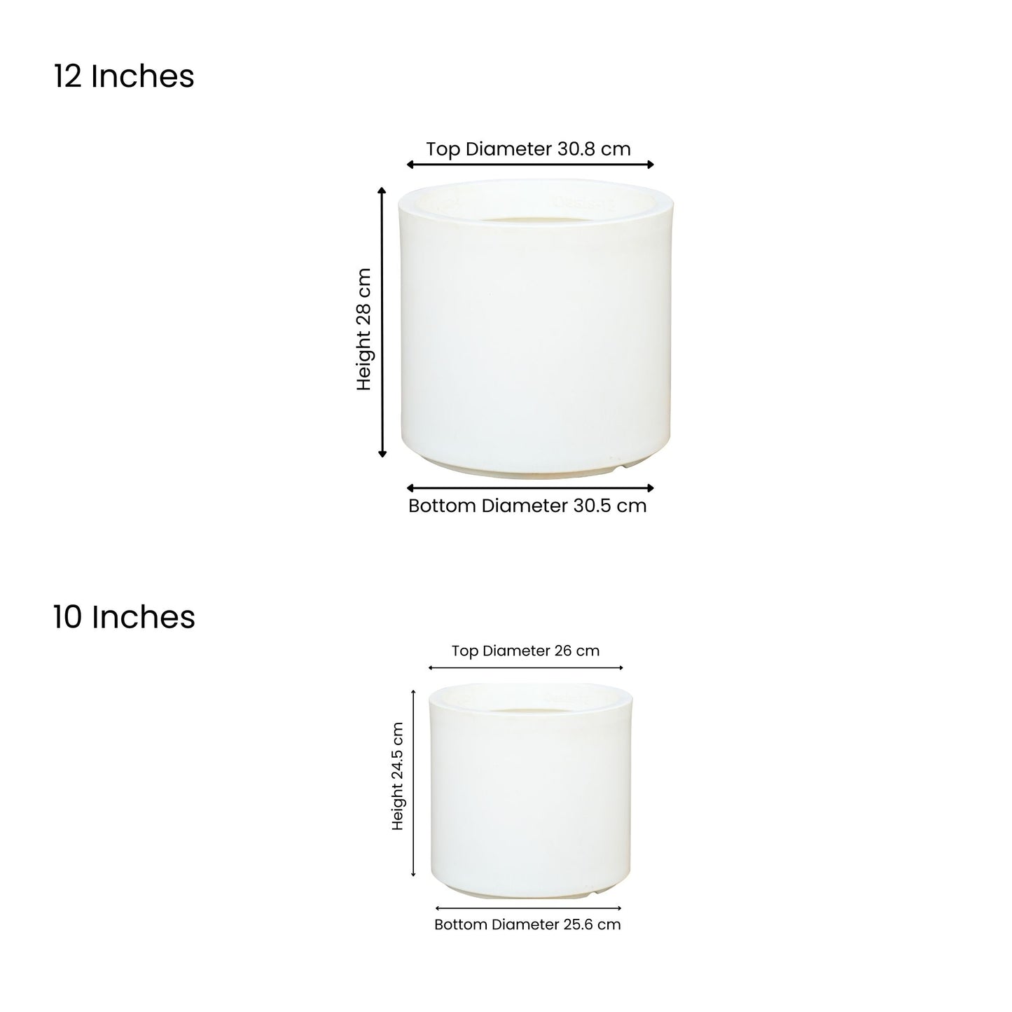 Oasis White Atul Gardenia Unbreakable Indoor & Outdoor Planter