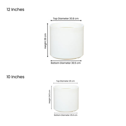 Oasis White Atul Gardenia Unbreakable Indoor & Outdoor Planter