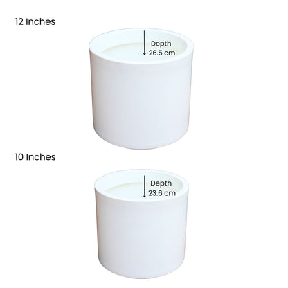 Oasis White Atul Gardenia Unbreakable Indoor & Outdoor Planter