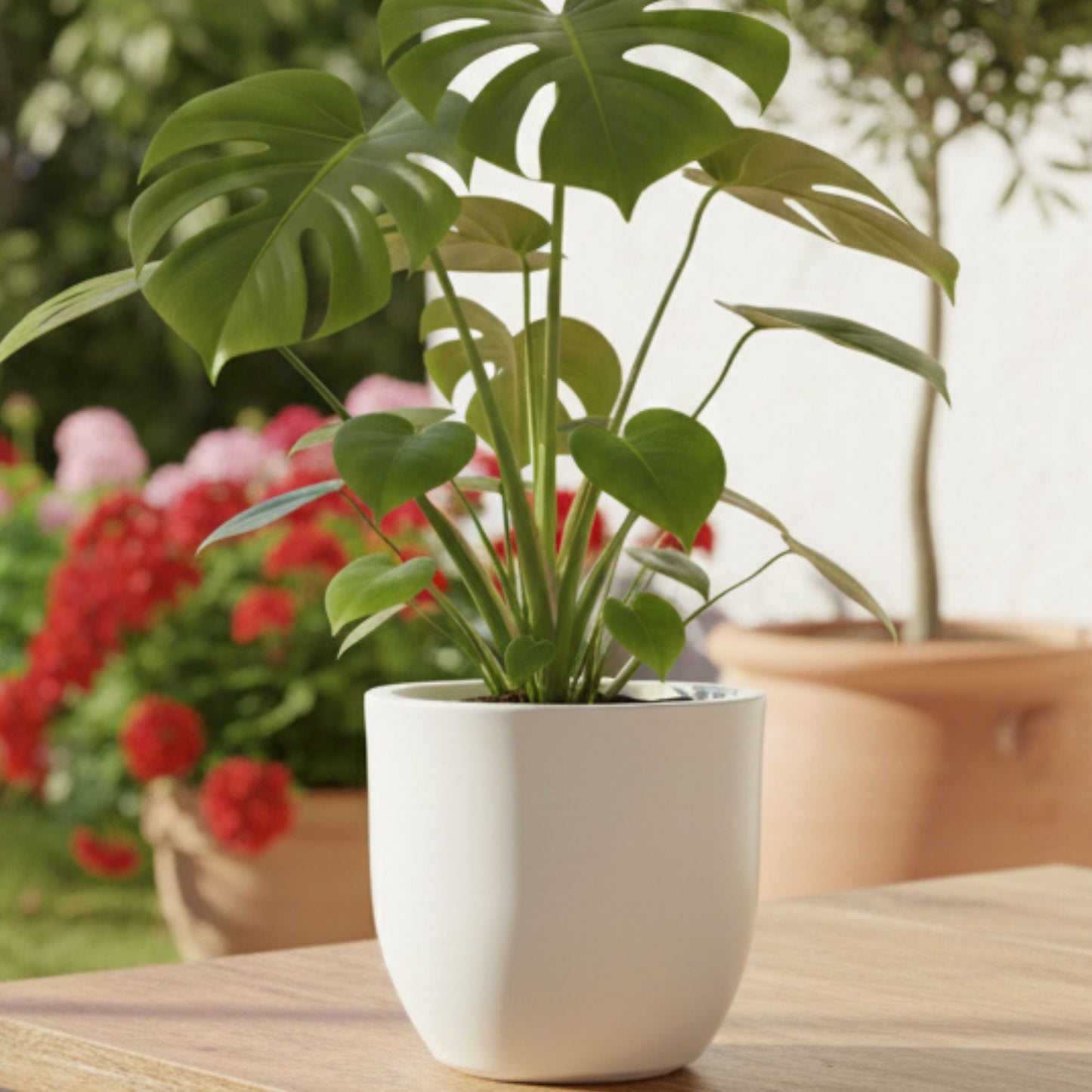 Ovalo White Atul Gardenia Unbreakable Indoor & Outdoor Planter
