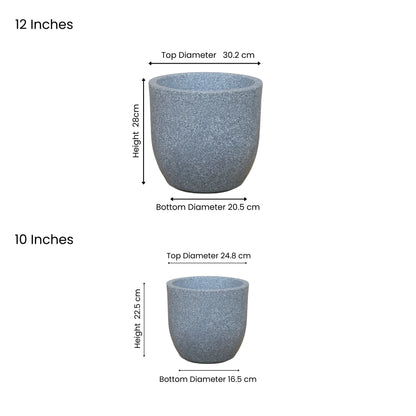 Ovalo Mosaic Grey Atul Gardenia Unbreakable Indoor & Outdoor Planter