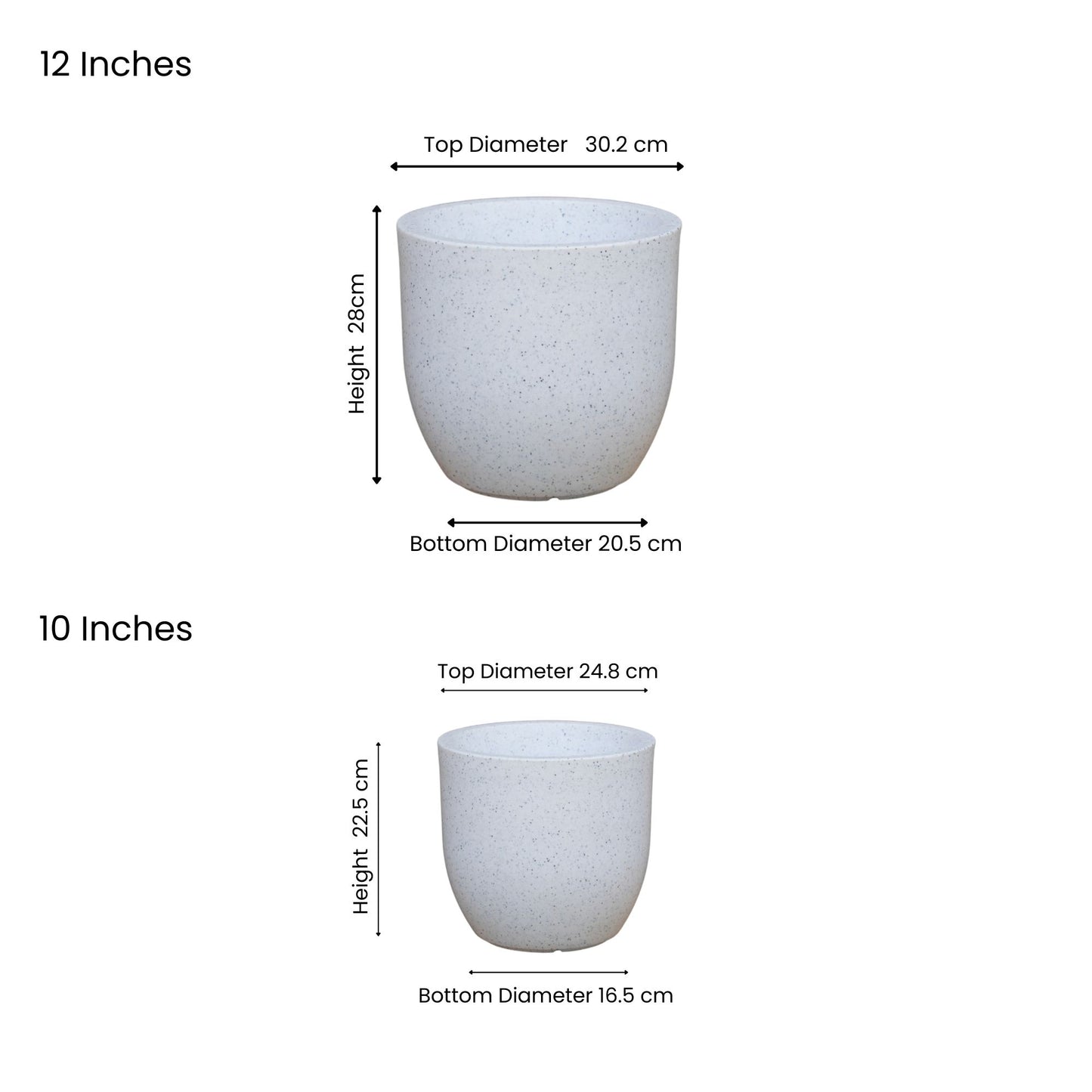 Ovalo Marble White Atul Gardenia Unbreakable Indoor & Outdoor Planter