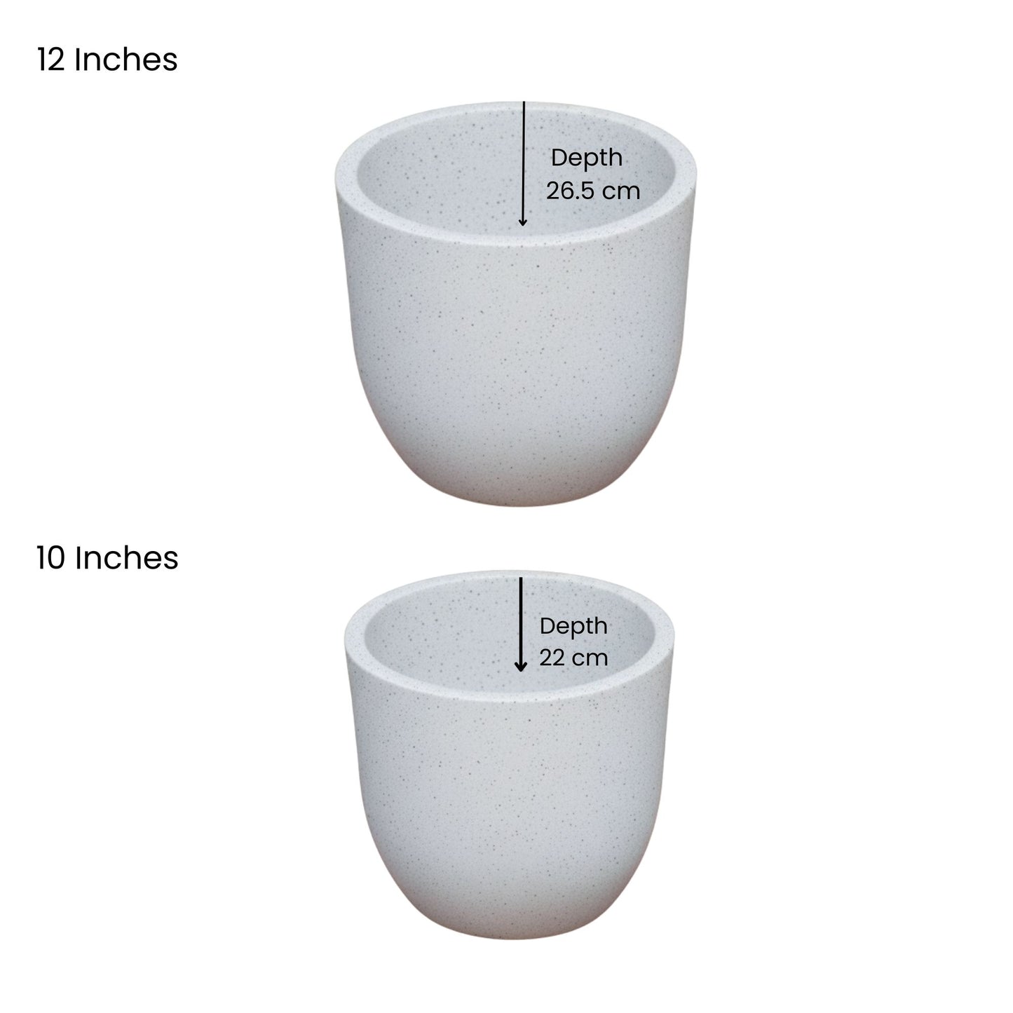 Ovalo Marble White Atul Gardenia Unbreakable Indoor & Outdoor Planter