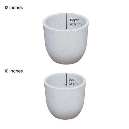 Ovalo Marble White Atul Gardenia Unbreakable Indoor & Outdoor Planter