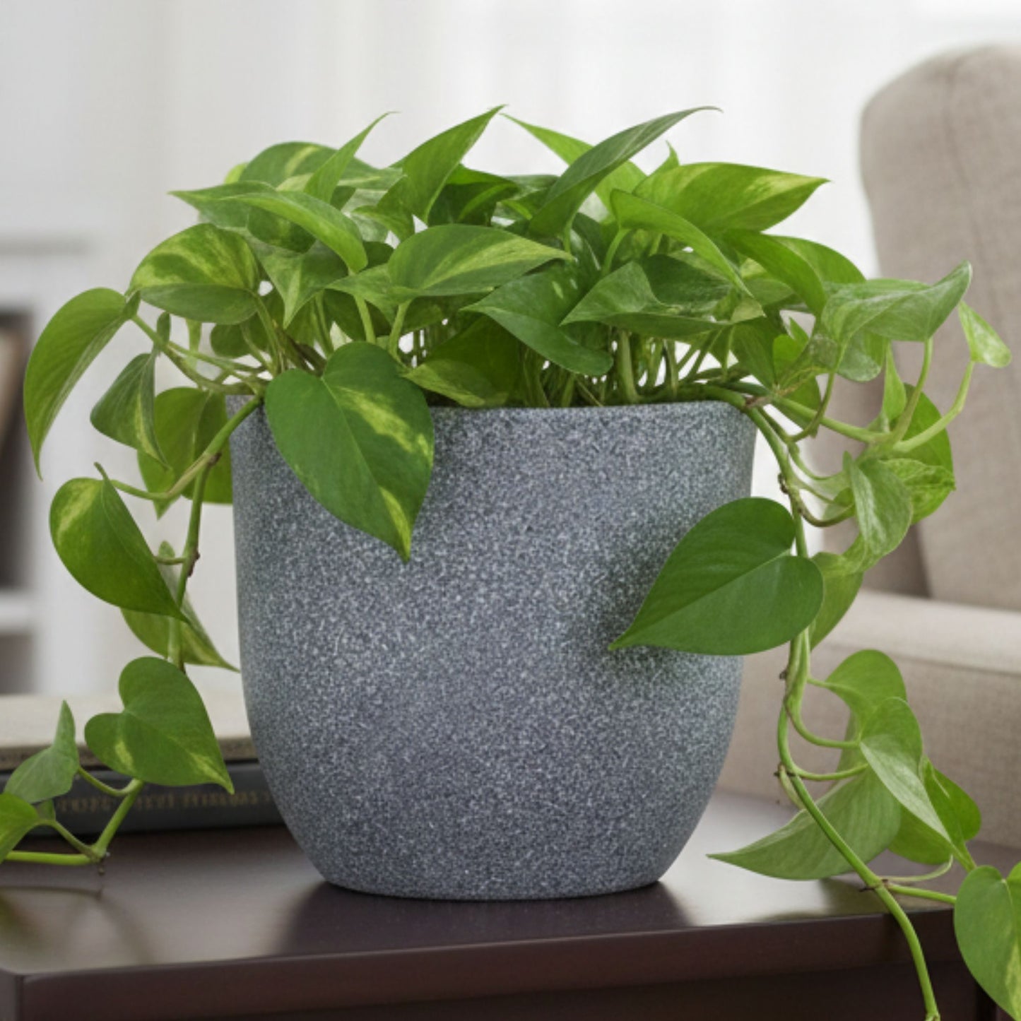 Ovalo Mosaic Grey Atul Gardenia Unbreakable Indoor & Outdoor Planter