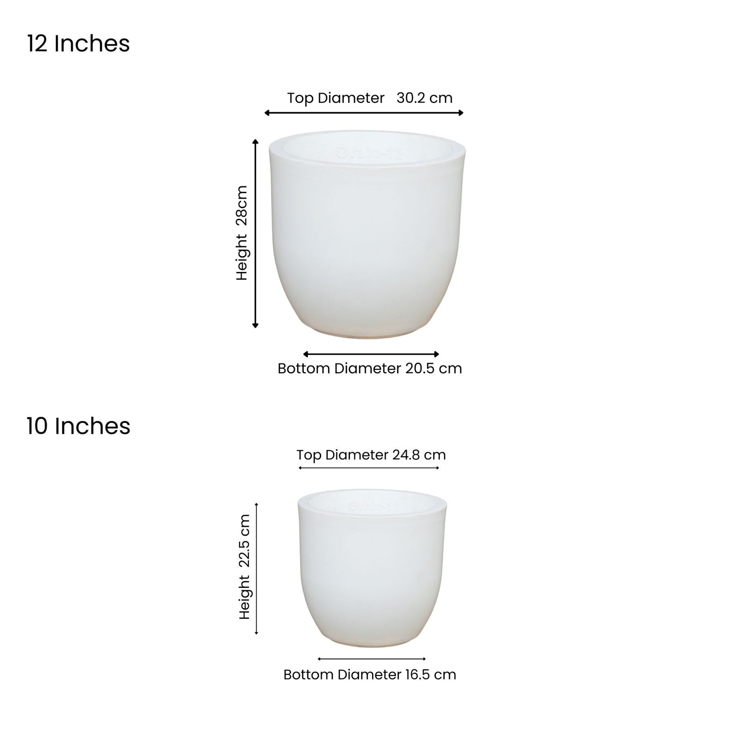 Ovalo White Atul Gardenia Unbreakable Indoor & Outdoor Planter