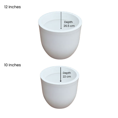 Ovalo White Atul Gardenia Unbreakable Indoor & Outdoor Planter